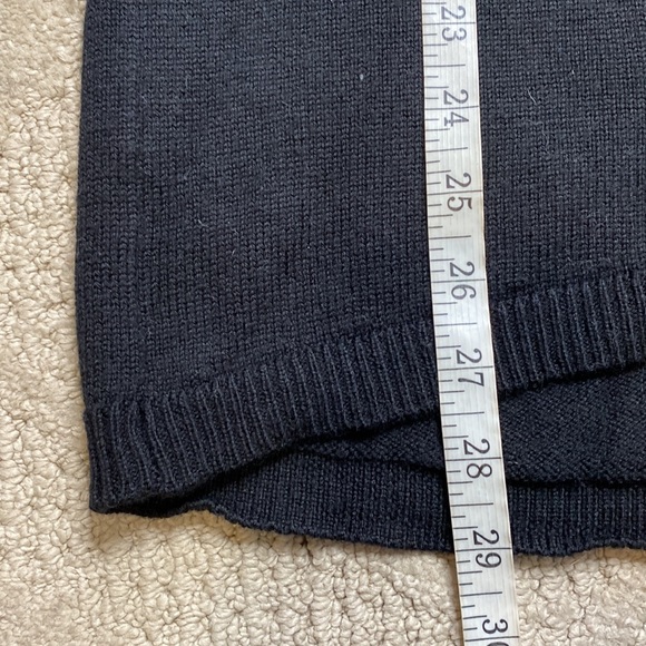 Alice + Olivia Black Wool Mixed Stitch Crew Neck Pullover Sweater Size Medium - Picture 8 of 13